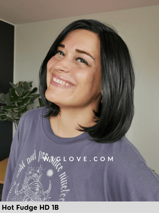 haute jon renau parrucca alle spalle in fibra sintetica termoresistente riga sinistra lacefront 