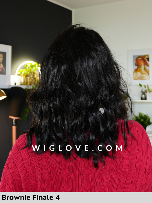 heidi jon renau parrucca mossa sintetica alle spalle con riga libera e attaccatura naturale lacefront monofilamento 