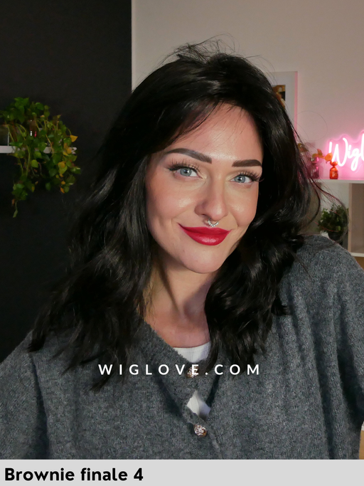 heidi jon renau parrucca mossa sintetica alle spalle con riga libera e attaccatura naturale lacefront monofilamento 