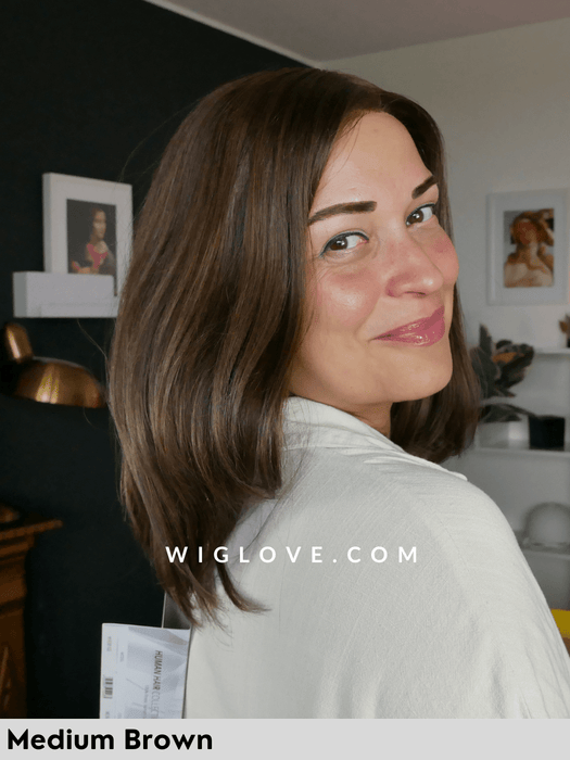 HH REMY AGE - Capelli Naturali Remy - riga libera, attaccatura naturale, retro chiuso - Wig Love - Parrucca Capelli VeriBernstein Mix