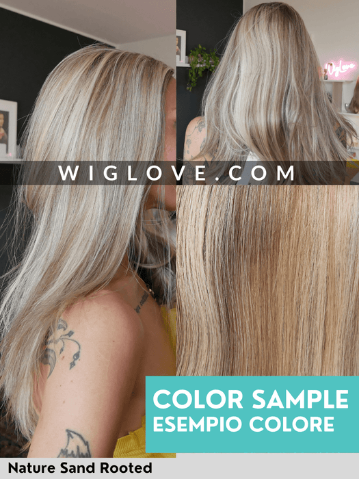 HH REMY ROSE - Capelli Naturali Remy - 100% fatta a mano - Wig Love - Parrucca Capelli VeriNature Sand Rooted