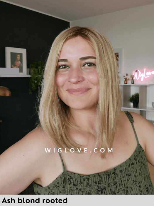 HH REMY SILVER - Capelli Naturali Remy - attaccatura naturale estesa, antiscivolo, riga libera - Wig Love - Parrucca Capelli VeriBernstein balayage