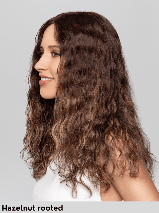 HH REMY SUPER CURL - Capelli Naturali Remy - attaccatura naturale, doppio monofilamento, retro chiuso - Wig Love - Parrucca Capelli VeriHazelnut rooted HH