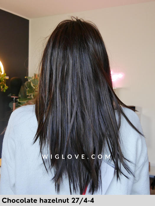 hi club gisela mayer parrucca lunga liscia con frangetta fibra sintetica termoresistente 100% fatta a macchina