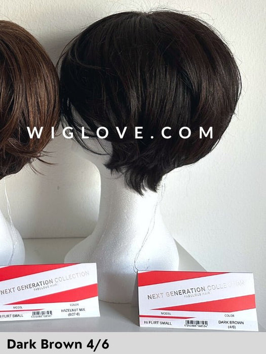 HI FLIRT LARGE - piccolo lace front, riga sinistra - Wig Love - Parrucca SinteticaPearl Blond Rooted 23/14+6