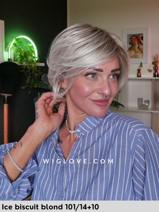 hi flirt mono small gisela mayer parrucca caschetto termoresistente liscio lacefront riga libera dispositivo medico ce taglia small