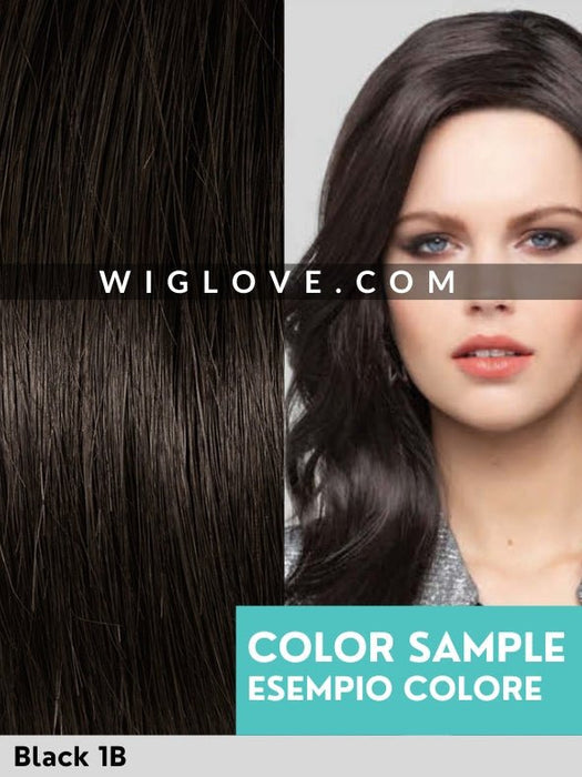 HI FLIRT - piccolo lace front, riga sinistra - Wig Love - Parrucca SinteticaBlack Raven 1B