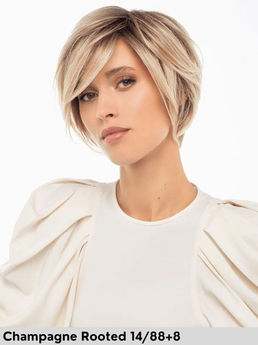 HI FLIRT - piccolo lace front, riga sinistra - Wig Love - Parrucca SinteticaChampagne Rooted 14/88+8