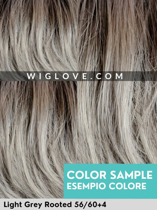 HI FLIRT SMALL - piccolo lace front, riga sinistra - Wig Love - Parrucca SinteticaLight Grey Rooted 56/60+4