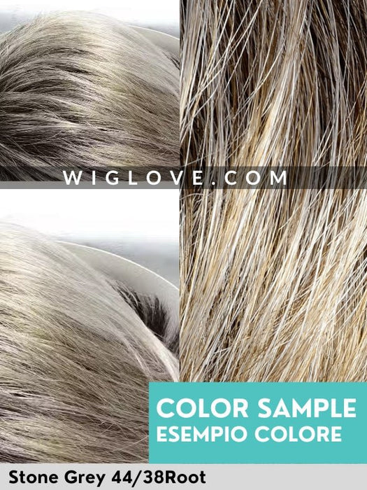 HI FLIRT SMALL - piccolo lace front, riga sinistra - Wig Love - Parrucca SinteticaStone Grey 44/38Root