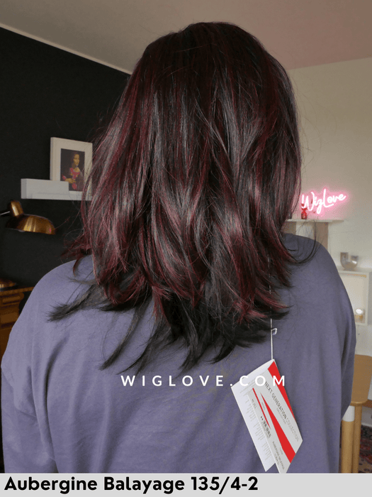 hi jill gisela mayer parrucca sintetica piasreabile piga liscia taglio scalato piccolo lacefront riga sinistra retro aperto e fatto a macchina 