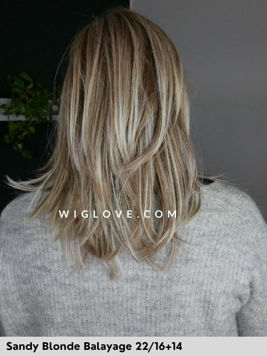 HI JILL LARGE - piccolo lace front, riga sinistra - Wig Love - Parrucca SinteticaSandy Blond Balayage