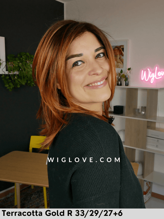 hi jill large gisela mayer parrucca sintetica piasreabile piga liscia taglio scalato piccolo lacefront riga sinistra retro aperto e fatto a macchina tg L