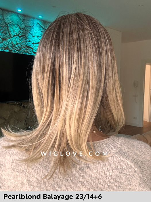 hi uno gisela mayer parrucca alle spalle basso volume fibra sintetica termoresistente mini lacefront riga al centro retro aperto e fatto a macchina