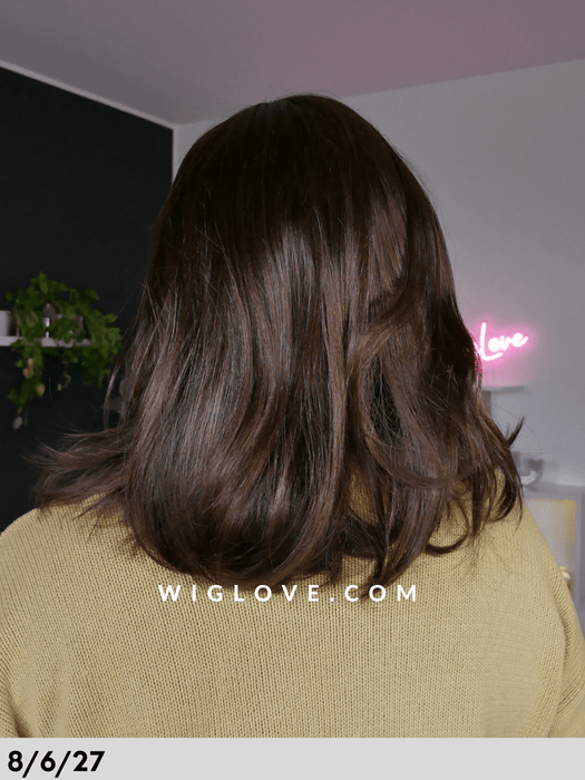 high end como lace short gisela mayer parrucca liscia scalata alle spalle taglia s-m lacefront riga libera fibra sintetica tradizionale parrucca fatta a mano per alopecia o chemioterapia poliuretano