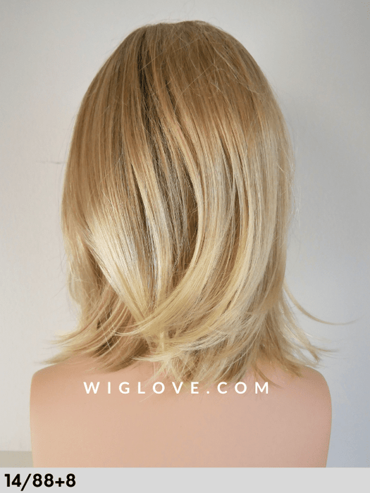 HIGH END PAGE LARGE - 100% fatta a mano, lace esteso, poliuretano - Wig Love - Parrucca Sintetica12/14/26+12