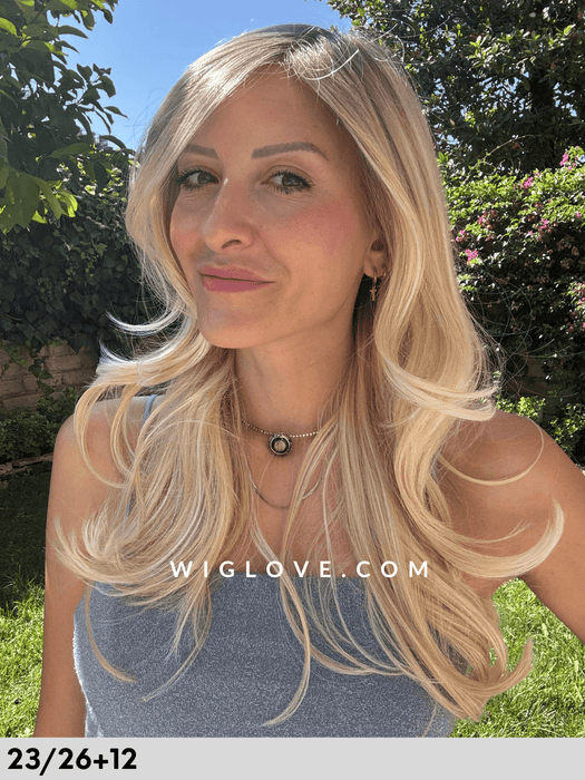 high end techno power lace gisela mayer parrucca lunga e scalata in fibra sintetica piastrabile fatta a mano lacefront riga libera antiscivolo 