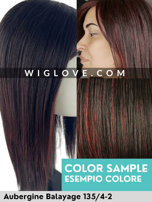 HIP CLIC - monofilamento al vortice - Wig Love - Parrucca SinteticaAubergine Balayage 135/4 - 2