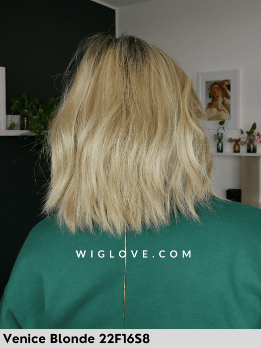 hollie parrucca alle spalle mossa con frangetta in fibra termoresistente 100% fatta a mano jon renau  attaccatura naturale riga libera