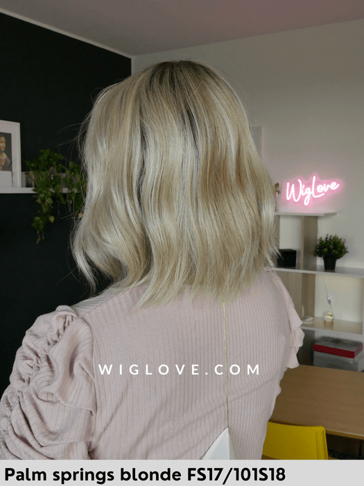 hollie parrucca alle spalle mossa con frangetta in fibra termoresistente 100% fatta a mano jon renau  attaccatura naturale riga libera