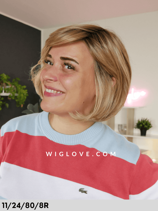 honest rokoko hair company parrucca caschetto fibra sintetica termoresistente piega liscia piastrabile lacefront riga libera monofilamento taglia m dispositivo medico CE