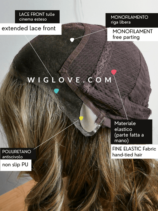 HUDSON - 100% fatta a mano - Pronta Consegna 24/48 ore - Wig Love - Parrucca SinteticaRich Chocolate Brown R