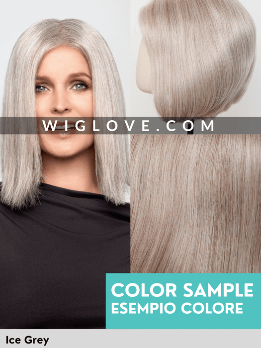 HH REMY AGE - Capelli Naturali Remy - riga libera, attaccatura naturale, retro chiuso - Wig Love - Parrucca Capelli VeriIce Grey