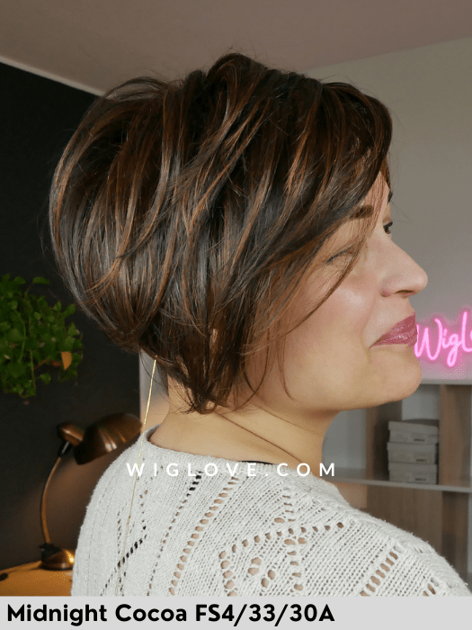 IGNITE - M - attaccatura naturale - Wig Love - Parrucca SinteticaMidnight Cocoa HD