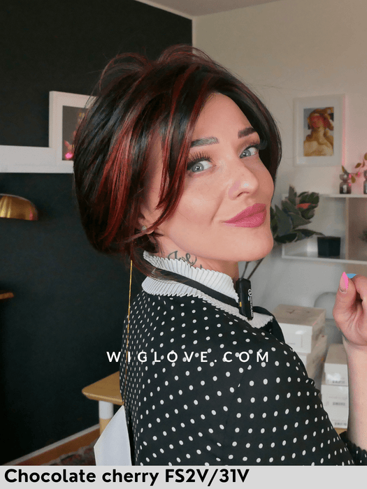 IGNITE - Taglia Media - Pronta Consegna 24/48 ore - Wig Love - Parrucca SinteticaChocolate Cherry