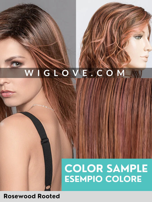 Parrucca sintetica Ellen Wille rosewood rooted. Synthetic wig rose pink
