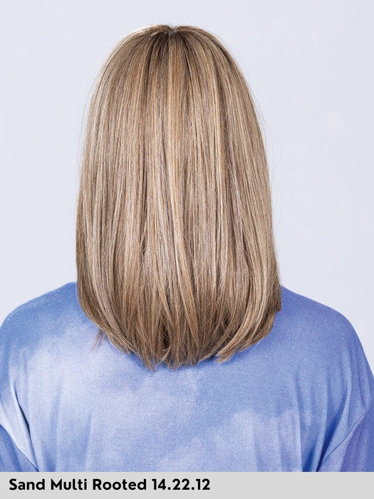 parrucca caschetto biondo sabbia con frangia liscia e termoresistente. Jacky di Ellen Wille colore Sand Multi Rooted 14.22.12. Syntehtic wig bangs