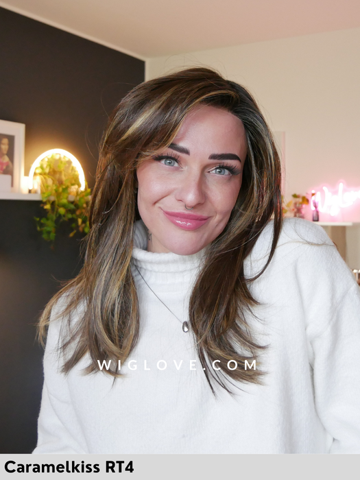 james estetica designs parrucca lunga liscia scalata lacefront riga libera fibra sintetica termoresistente 