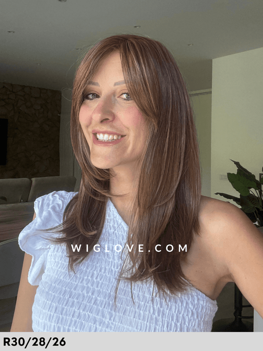 james estetica designs parrucca lunga liscia scalata lacefront riga libera fibra sintetica termoresistente 