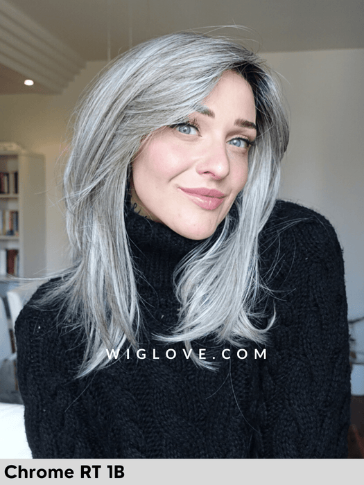 james estetica designs parrucca lunga scalata liscia in fibra sintetica termoresistente attaccatura naturale riga libera lacefront monofilamento 