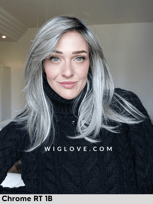 james estetica designs parrucca lunga scalata liscia in fibra sintetica termoresistente attaccatura naturale riga libera lacefront monofilamento 