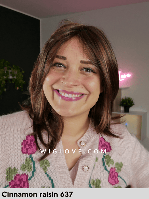 jana gisela mayer parrucca mossa media e scalata in gibra sintetica tradizionale lacefront riga libera vision 3000 dispositivo medico CE