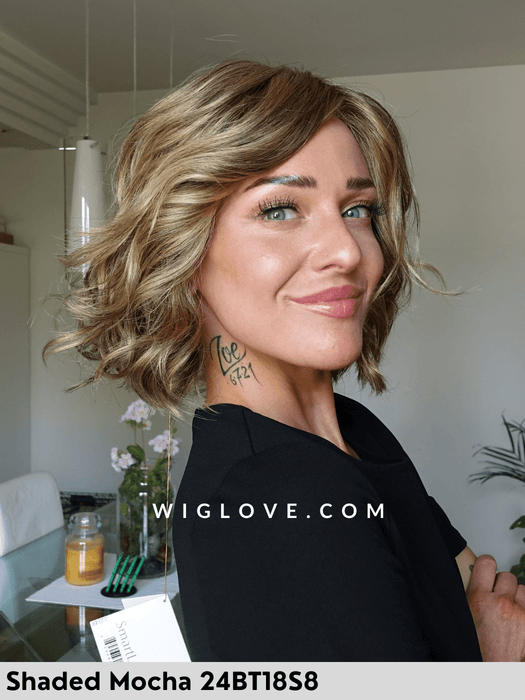 january jon renau riga libera attaccatura natuale retro aperto caschetto mosso sintetico wavy hair beach waves finbra sintetica parrucche al mento