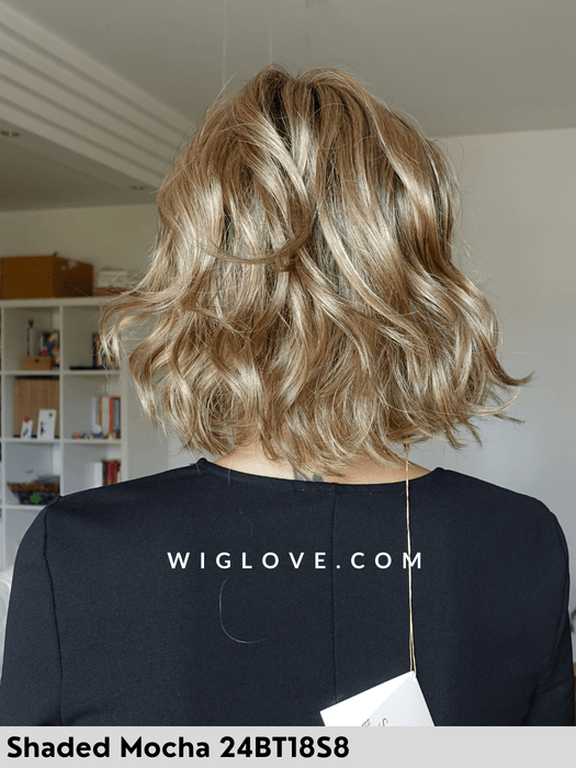 january jon renau riga libera attaccatura natuale retro aperto caschetto mosso sintetico wavy hair beach waves finbra sintetica parrucche al mento