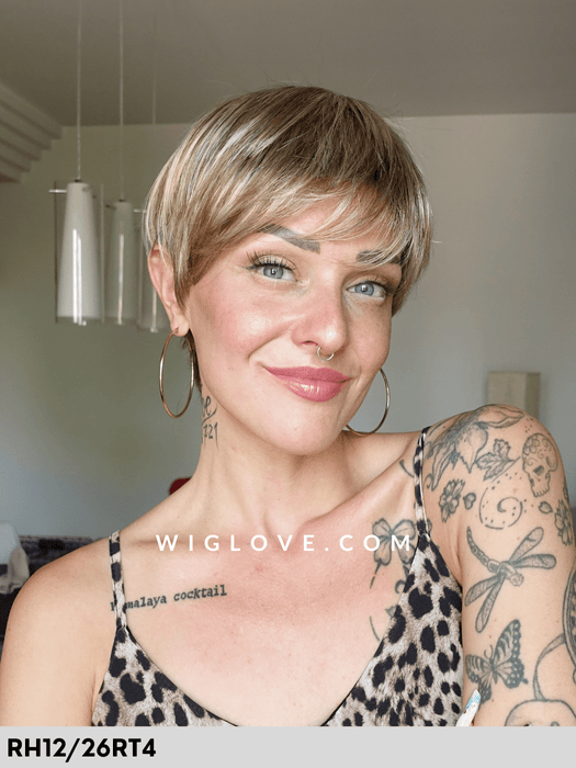 jayce estetica designs parrucca sintetica corta fatta a macchina monofilamento al vortice piega liscia 