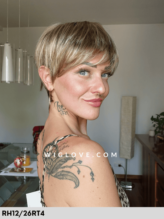 jayce estetica designs parrucca sintetica corta fatta a macchina monofilamento al vortice piega liscia 