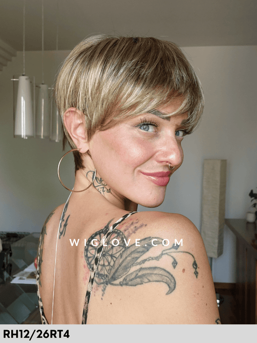 jayce estetica designs parrucca sintetica corta fatta a macchina monofilamento al vortice piega liscia 