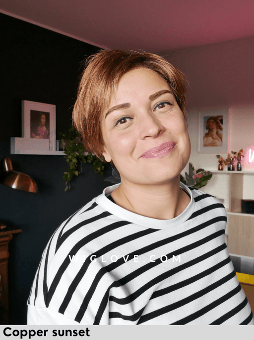jett estetica designs parrucca corta pixie sintetica liscia fatta a macchina con attaccatura naturale