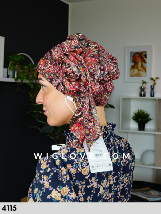 turbante house of christine juvela 3042  dispositivo medico CE autunno-inverno chemioterapia alopecia set con fascia bande lunghe