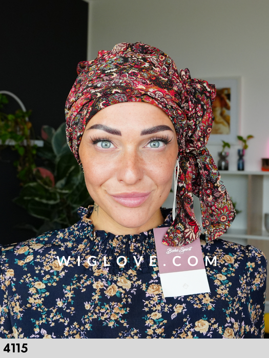 turbante house of christine juvela 3042  dispositivo medico CE autunno-inverno chemioterapia alopecia set con fascia bande lunghe