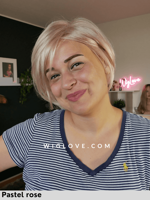 kate lace small gisela mayer parrucca corta in fibra sintetica tradizionale attaccatura naturale riga sinistra  