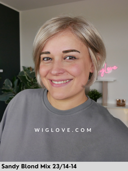 KATE SOFT gisela mayer parrucca caschetto sintetico lacefront monofilamento riga libera attaccatura naturale taglia M dispositivo medico CE