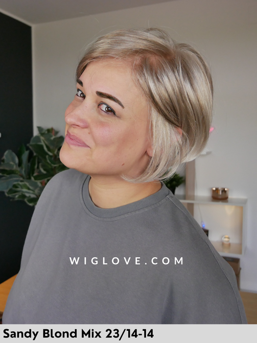 KATE SOFT gisela mayer parrucca caschetto sintetico lacefront monofilamento riga libera attaccatura naturale taglia M dispositivo medico CE