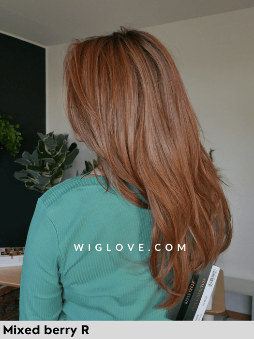 katniss belle ress  attaccatura estesa, doppio monofilamento, antiscivolo, retro chiuso fatta a mano parrucca lunga fibra sintetica termoresistente