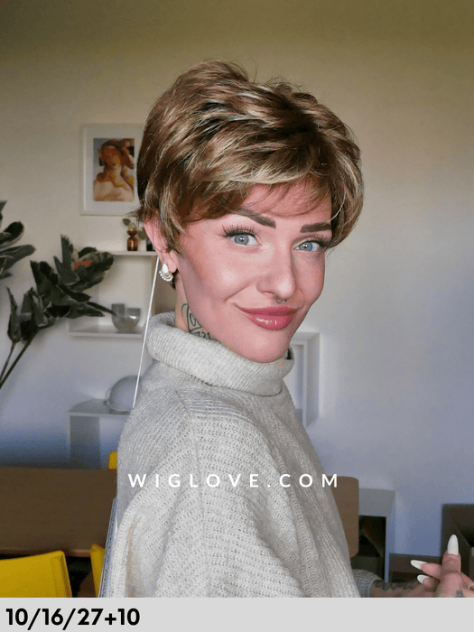 kiss mono deluxe  parrucca sintetica gisela mayer dispositivo medico CE parruccacprta mossa fatta a mano lacefront riga libera antiscivolo 