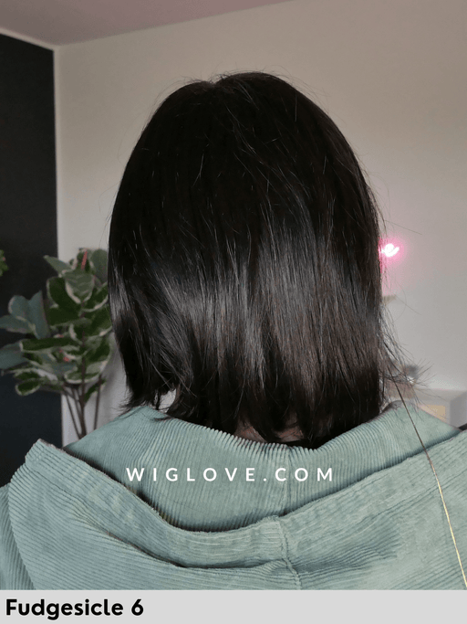 kristen jon renau caschetto sintetico con attaccatura naturale, fatta a macchina, aperta sul retro, taglia M piega liscia